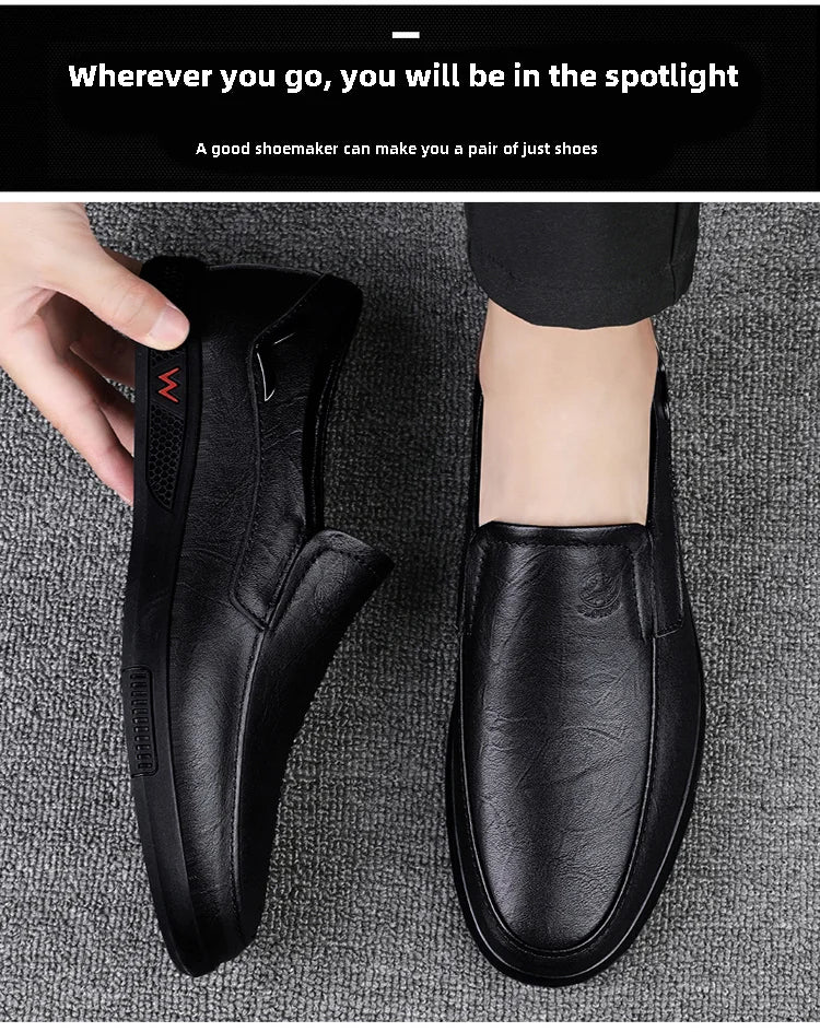 CLOHOO brand special edition two layer cowhide rubber sole handmade shoes business casual leather shoes men