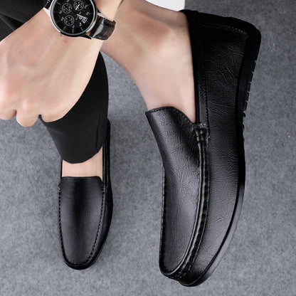 Genuine Leather Loafers Men Design Moccasin Fashion Slip On Soft Flat Casual Men Shoes Adult Male Footwear Handmade Boat Shoes