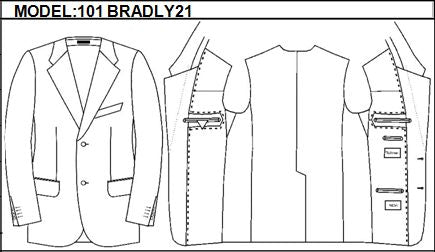 CLASSIC - SINGLE BREASTED, 2 BUTTONS,NOTCH  LAPEL JACKET-101_BRADLY_21