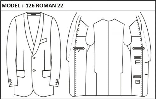 CLASSIC - SINGLE BREASTED, 2 BUTTONS,SHAWL LAPEL  LAPEL JACKET-126_ROMAN_22