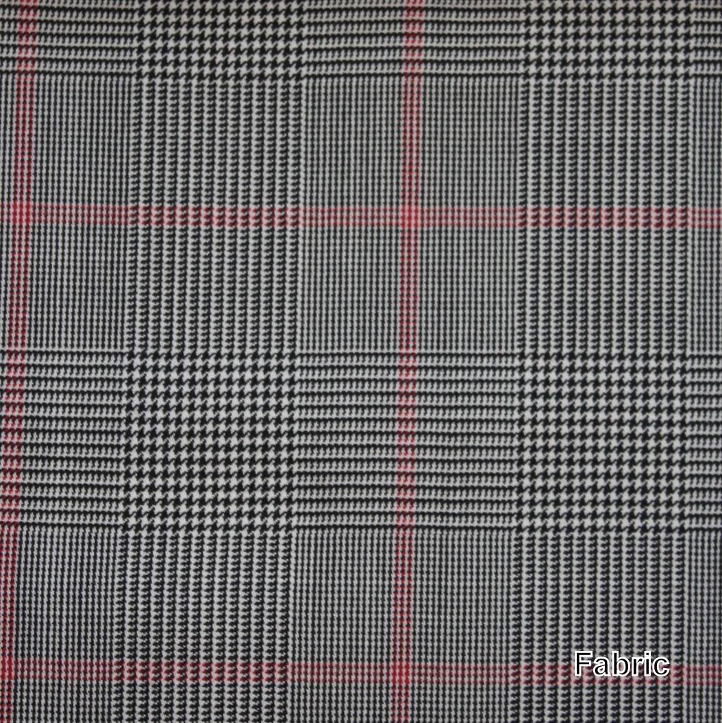 Light Grey Glencheck Windowpane Made To Measure Vest - VBC0013_MTM_SV