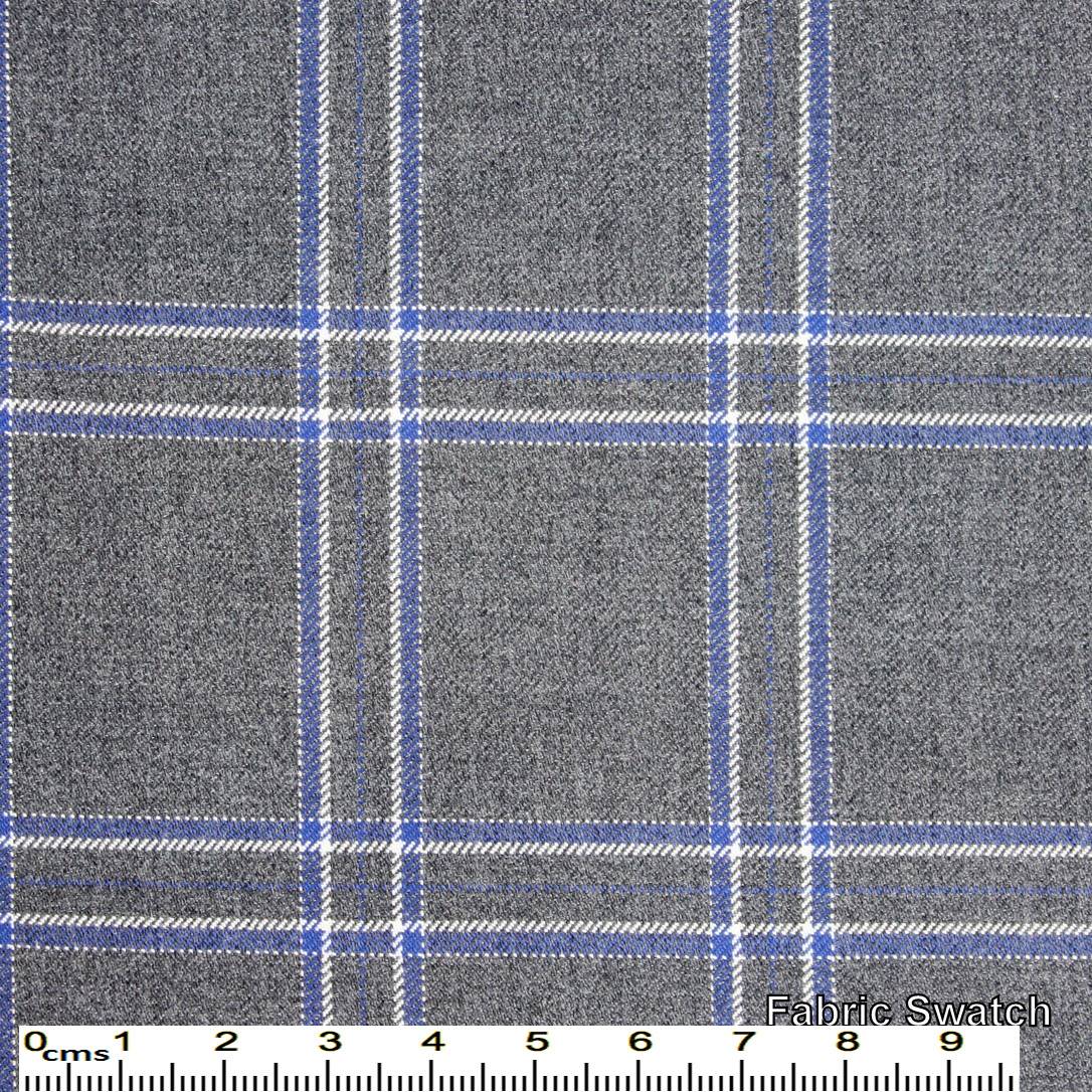 Storm Grey Plaid Made To Measure Vest - VBC0024_MTM_SV