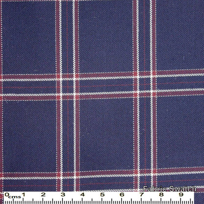 Corn Flower Blue Plaid Made To Measure Vest - VBC0025_MTM_SV