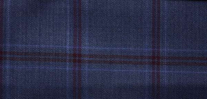 Blue Windowpane Made To Measure Jacket - VBC0573_MTM_SJ