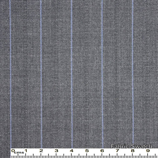 Bright Grey Stripes  Made To Measure Vest - VBC0031_MTM_SV