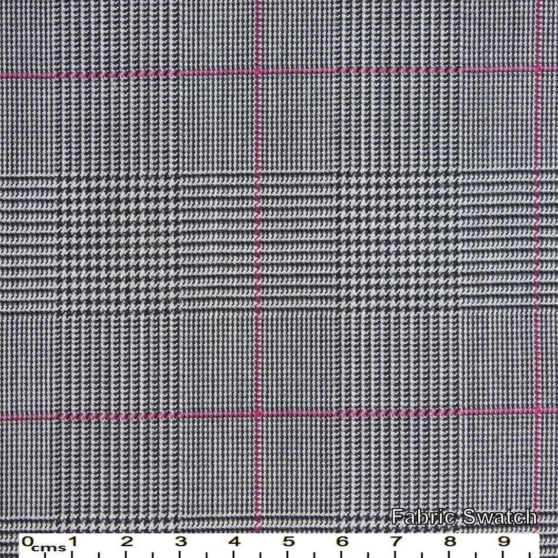 Ebony Grey Glencheck Made To Measure Vest - VBC0032_MTM_SV