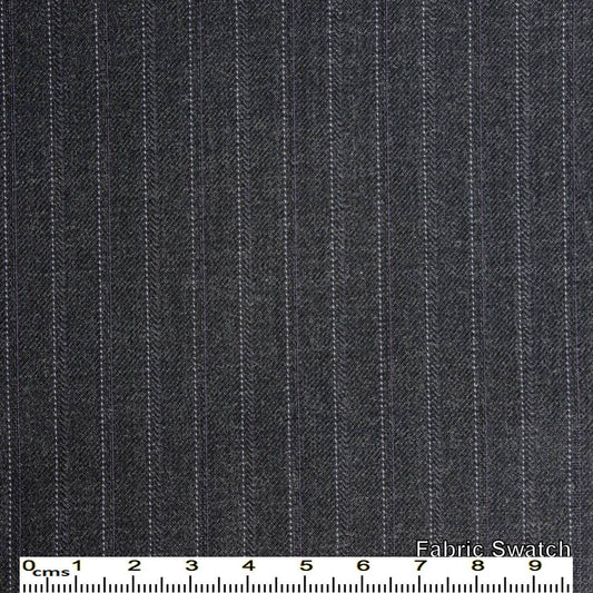 Vulcan Grey Stripes Made To Measure Vest - VBC0033_MTM_SV