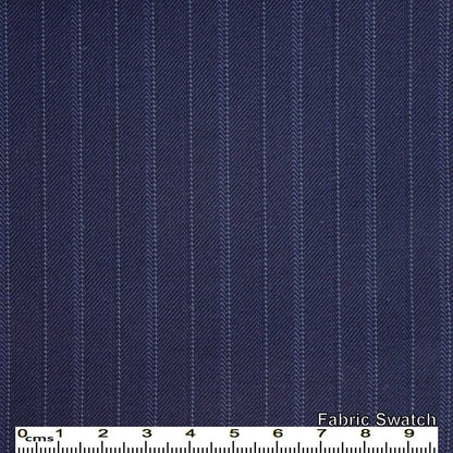 Bunting Blue Stripes Made To Measure Vest - VBC0034_MTM_SV