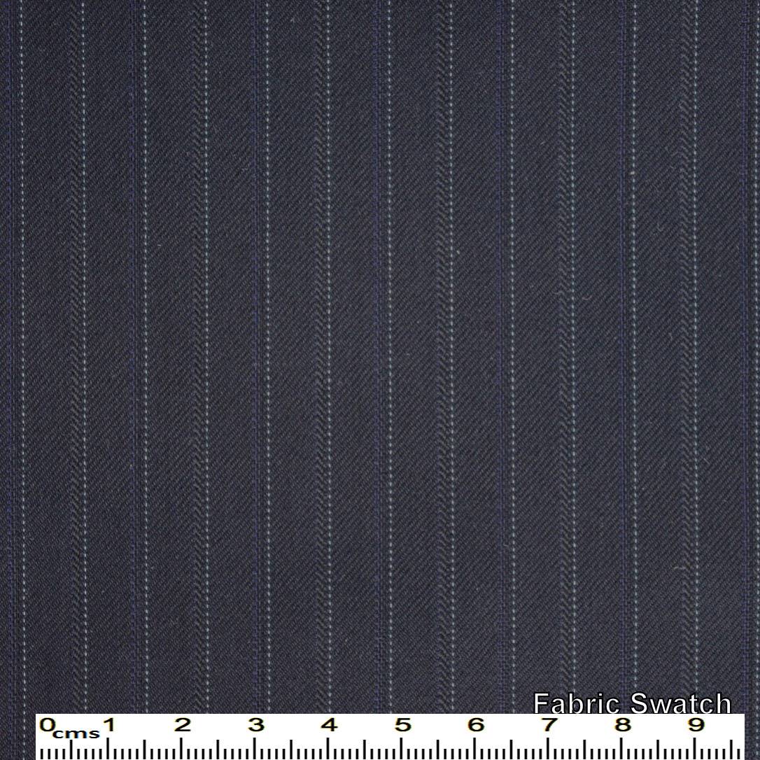 Ebony Grey Stripes Made To Measure Jacket - VBC0035_MTM_SJ