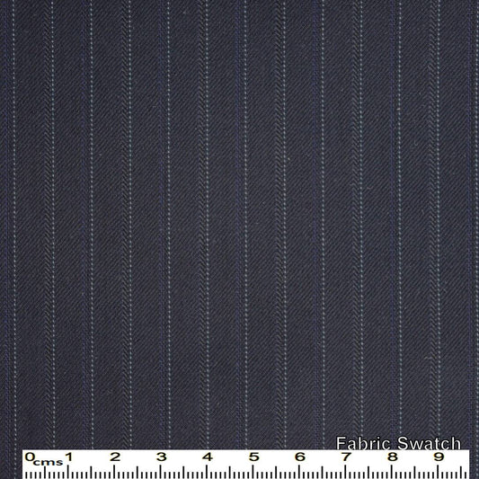 Ebony Grey Stripes Made To Measure Vest - VBC0035_MTM_SV