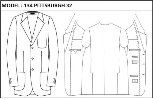 CLASSIC - SINGLE BREASTED, 3 BUTTONS,NOTCH  LAPEL JACKET-134_PITTSBURGH_32