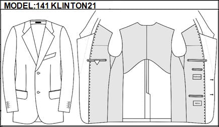 CLASSIC - SINGLE BREASTED, 2 BUTTONS,NOTCH  LAPEL JACKET-141_KLINTON_21