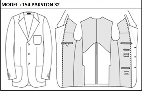 CLASSIC - SINGLE BREASTED, 3 BUTTONS,NOTCH  LAPEL JACKET-154_PAKSTON_32