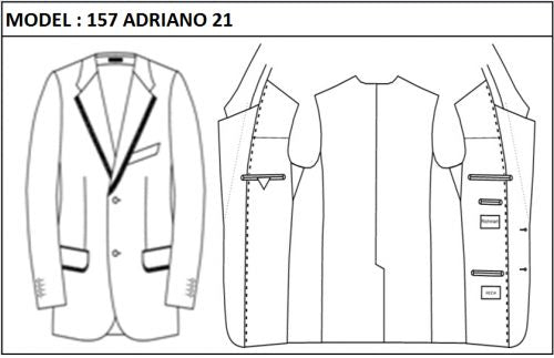 CLASSIC - SINGLE BREASTED, 2 BUTTONS,NOTCH  LAPEL JACKET-157_ADRIANO_21