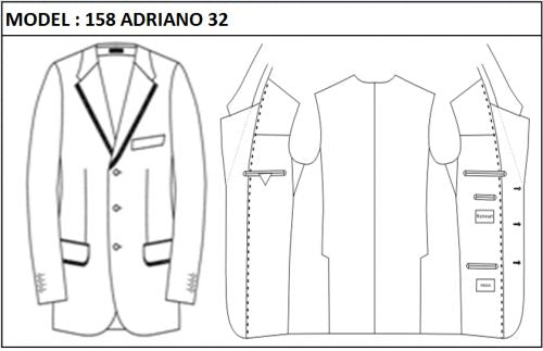 CLASSIC - SINGLE BREASTED, 3 BUTTONS,NOTCH  LAPEL JACKET-158_ADRIANO_32