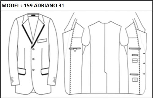 CLASSIC - SINGLE BREASTED, 3 BUTTONS,NOTCH  LAPEL JACKET-159_ADRIANO_31