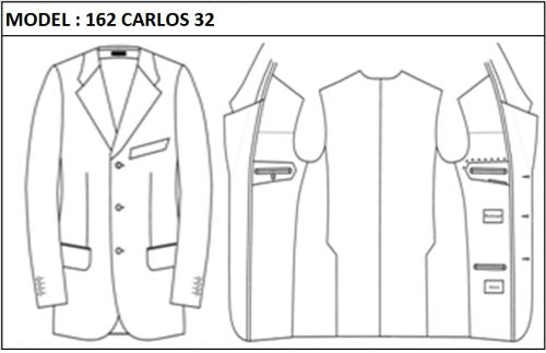CLASSIC - SINGLE BREASTED, 3 BUTTONS,NOTCH  LAPEL JACKET-162_CARLOS_32