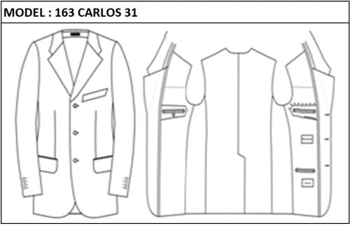 CLASSIC - SINGLE BREASTED, 3 BUTTONS,NOTCH  LAPEL JACKET-163_CARLOS_31