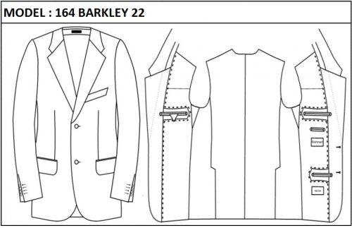 CLASSIC - SINGLE BREASTED, 2 BUTTONS,NOTCH  LAPEL JACKET-164_BARKLEY_22
