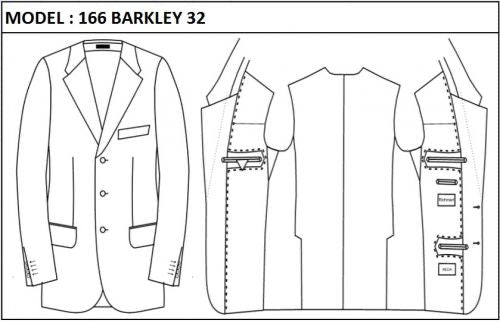 CLASSIC - SINGLE BREASTED, 3 BUTTONS,NOTCH  LAPEL JACKET-166_BARKLEY_32