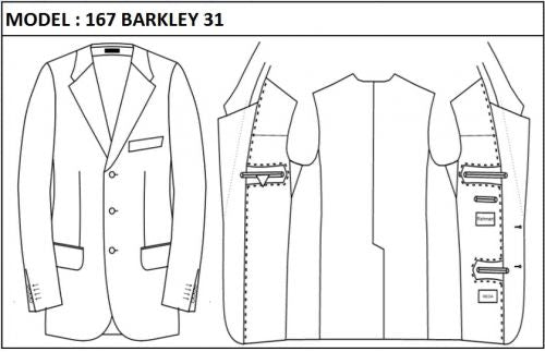 CLASSIC - SINGLE BREASTED, 3 BUTTONS,NOTCH  LAPEL JACKET-167_BARKLEY_31