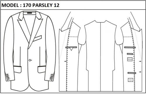 CLASSIC - SINGLE BREASTED, 1 BUTTONS,PEAK  LAPEL JACKET-170_PARSLEY_12