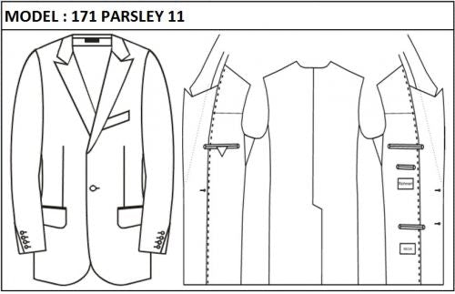 CLASSIC - SINGLE BREASTED, 1 BUTTONS,PEAK  LAPEL JACKET-171_PARSLEY_11