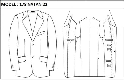 CLASSIC - SINGLE BREASTED, 2 BUTTONS,NOTCH  LAPEL JACKET-178_NATAN_22