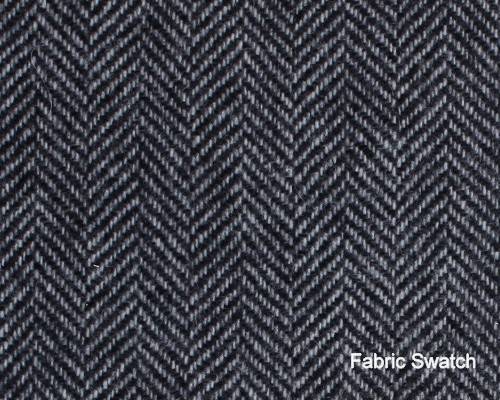 100% Cashmere Bright Grey Herringbone Made To Measure Vest  - CER0001_MTM_SV