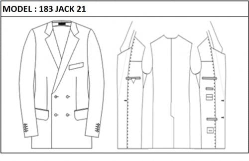 CLASSIC - DOUBLE BREASTED, 2 BUTTONS,NOTCH  LAPEL JACKET-183_JACK_21