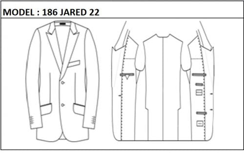 CLASSIC - SINGLE BREASTED, 2 BUTTONS,PEAK  LAPEL JACKET-186_JARED_22