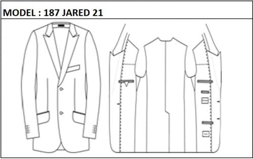 CLASSIC - SINGLE BREASTED, 2 BUTTONS,PEAK  LAPEL JACKET-187_JARED_21