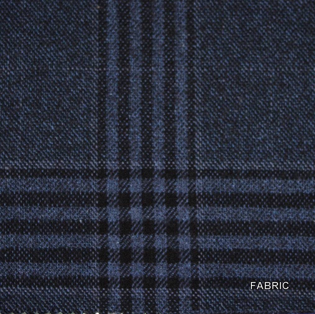 Navy Plaid Made To Measure Vest - VBC0045_MTM_SV