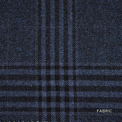 Navy Plaid Made To Measure Vest - VBC0045_MTM_SV