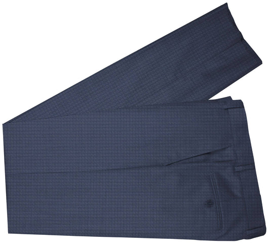 OXYGEN East Bay Blue Herringbone Made To Measure Pant  - CER0019_MTM_SP