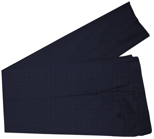 OXYGEN Black Rock Blue Windowpane Made To Measure Pant  - CER0025_MTM_SP