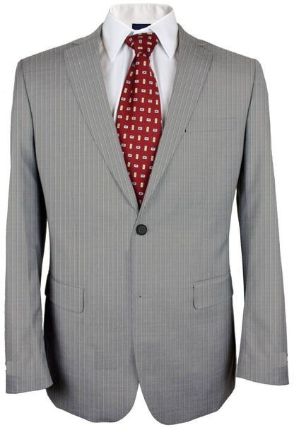 Mountain Mist Grey Chalk Stripes Made To Measure Jacket - VBC0049_MTM_SJ