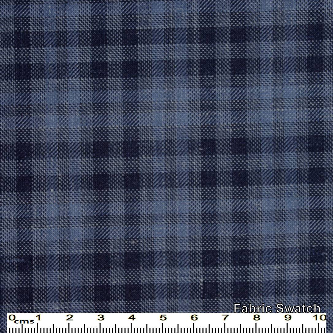 Kashmir Blue  Checks Made To Measure Vest - VBC0050_MTM_SV