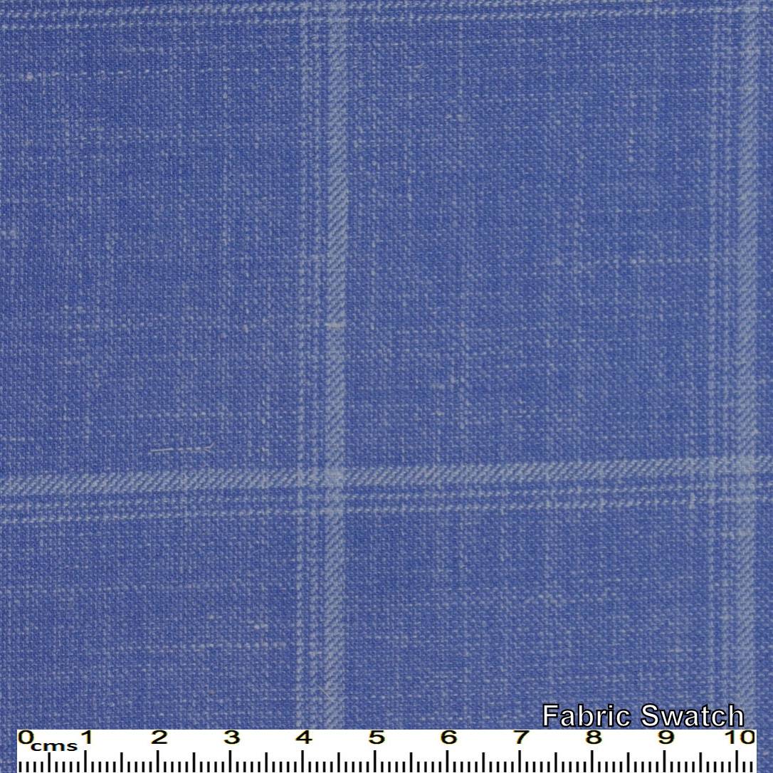 Governor Bay Blue Windowpane Made To Measure Pant - VBC0053_MTM_SP