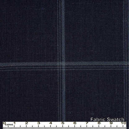 Black Russian Grey Windowpane Made To Measure Vest - VBC0055_MTM_SV