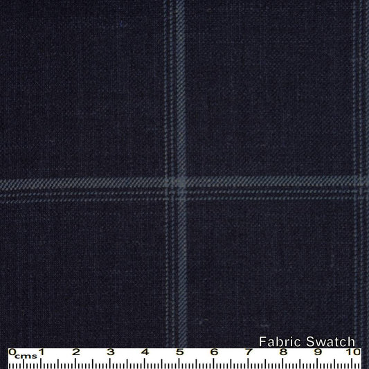 Black Russian Grey Windowpane Made To Measure Vest - VBC0055_MTM_SV