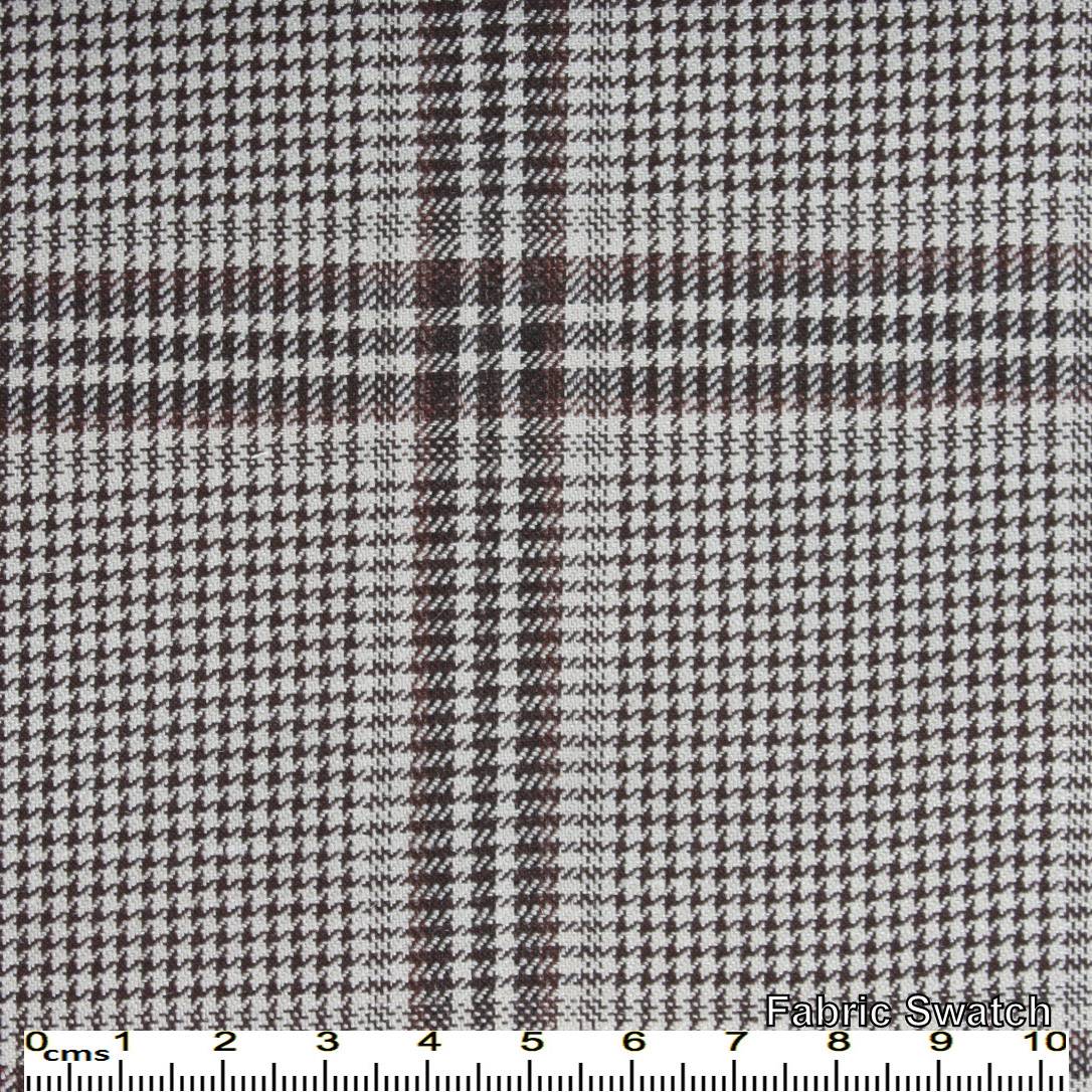 Havana Brown Plaid Made To Measure Vest - VBC0059_MTM_SV