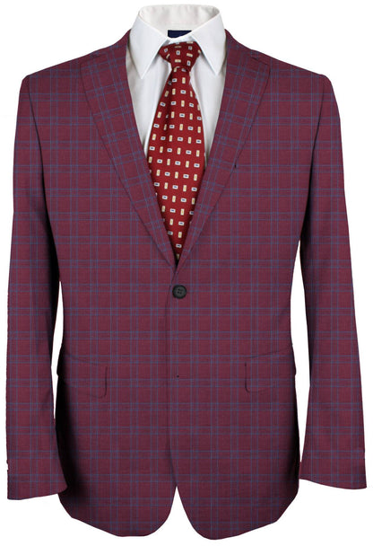 Flirt Red Plaid Made To Measure Jacket - VBC0063_MTM_SJ