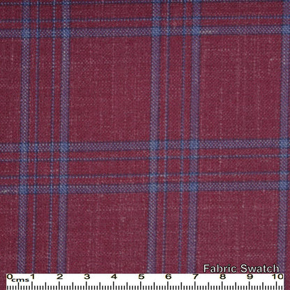 Flirt Red Plaid Made To Measure Vest - VBC0063_MTM_SV