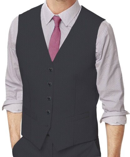 Steel Grey Sharkskin Made To Measure Vest - VBC0075_MTM_SV