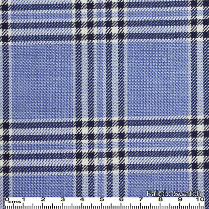 Wild Blue Yonder Plaid Made To Measure Vest - VBC0515_MTM_SV