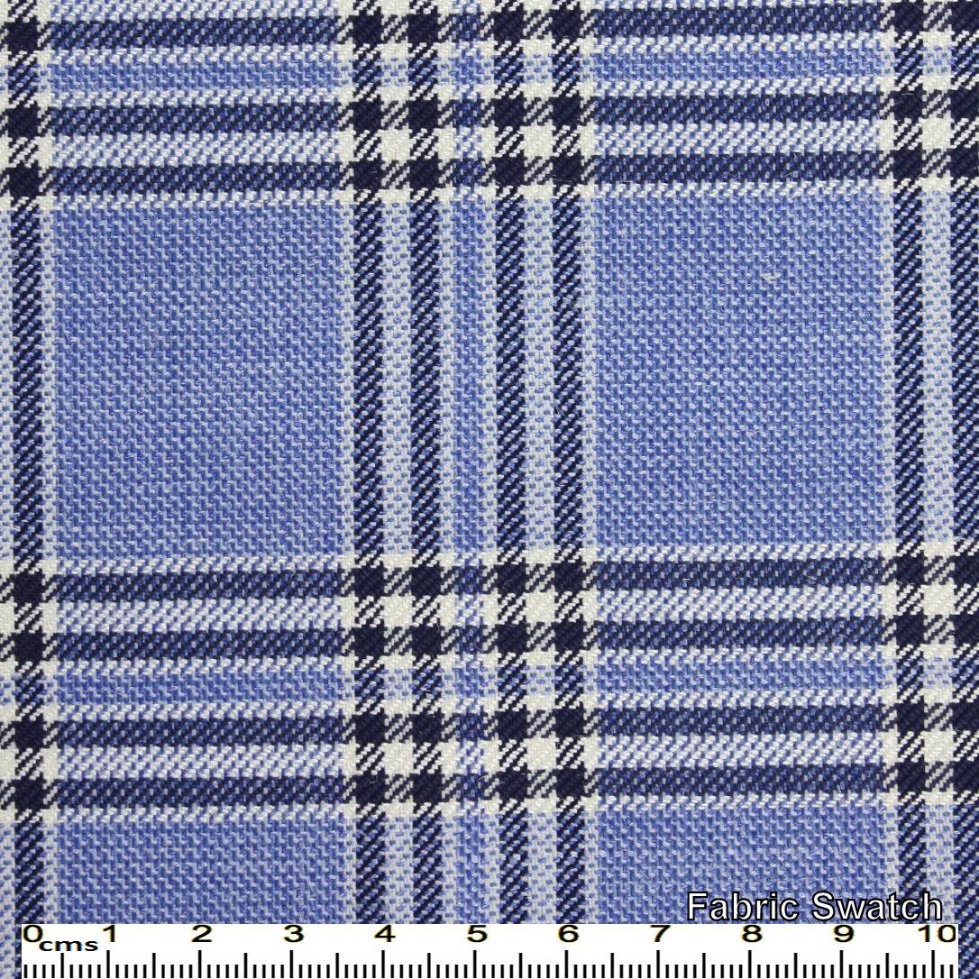 Wild Blue Yonder Plaid Made To Measure Jacket - VBC0515_MTM_SJ