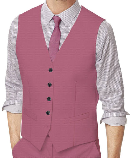 Pale Violet Red Plain Made To Measure Vest - VBC0526_MTM_SV