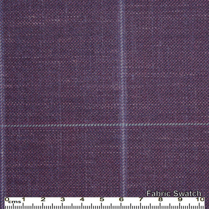 Kashmir Blue Windowpane Made To Measure Vest - VBC0079_MTM_SV