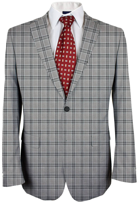 Nobel Grey Plaid Made To Measure Jacket - VBC0083_MTM_SJ